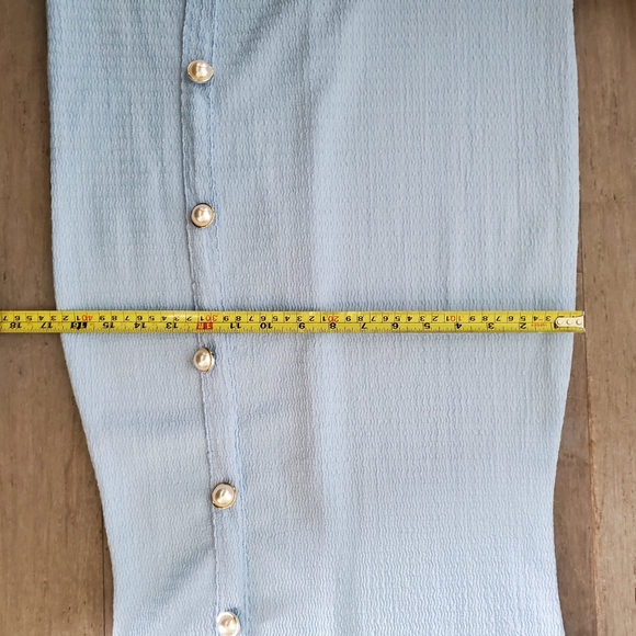 SHEIN Mulvari Pearl Button Detail Mermaid Hem Dress - Size Medium - Baby Blue - Picture 12 of 13